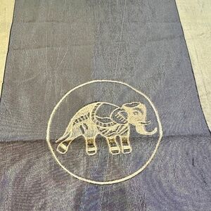 Table Runner Thai Silk Elephant Style 78" Long Coffee Table Runners Grey